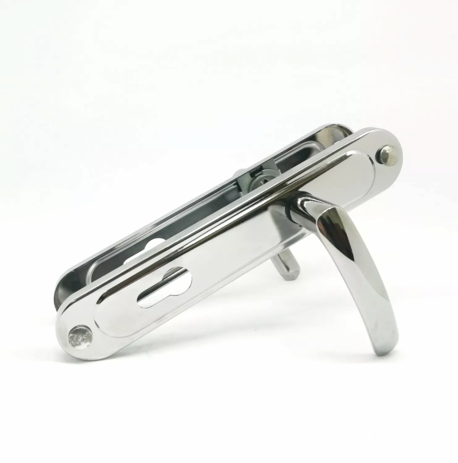 Ручка дверная Zenit (Зенит) на планке РФ1-85.02 (85 мм) хром 