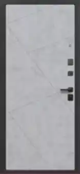 Геометрия Сатин черный, Бетон лофт грей / Бетон  Снежный