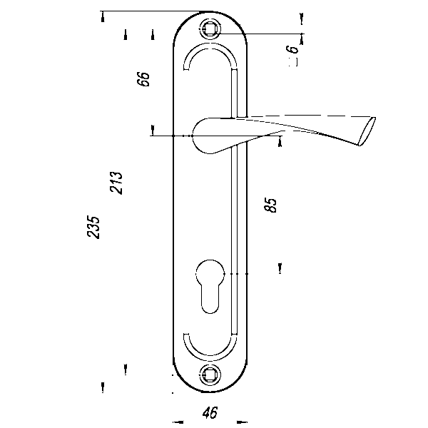 Ручка Punto (Пунто) на планке HANDLE90.CRONA.18-85 (P90 8518 CRONA) AB бронза 